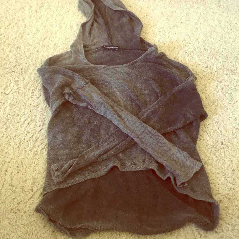 Brandy Melville Gray Long Sleeve Hoodie